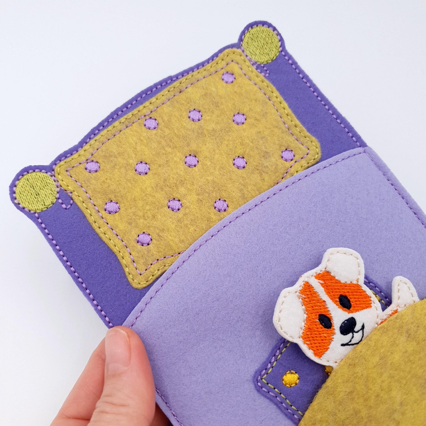 Feltie Doll Bed and Puppy Digital Embroidery File 5x7 Hoop Travel Toy
