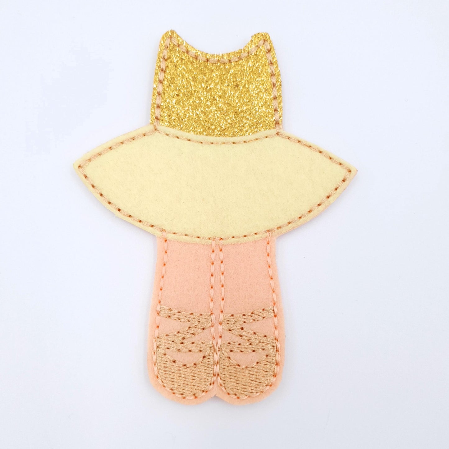 Felt Doll Outfit Machine Embroidery Design ITH Princess Dress Ballerina Set 5x7 Hoop