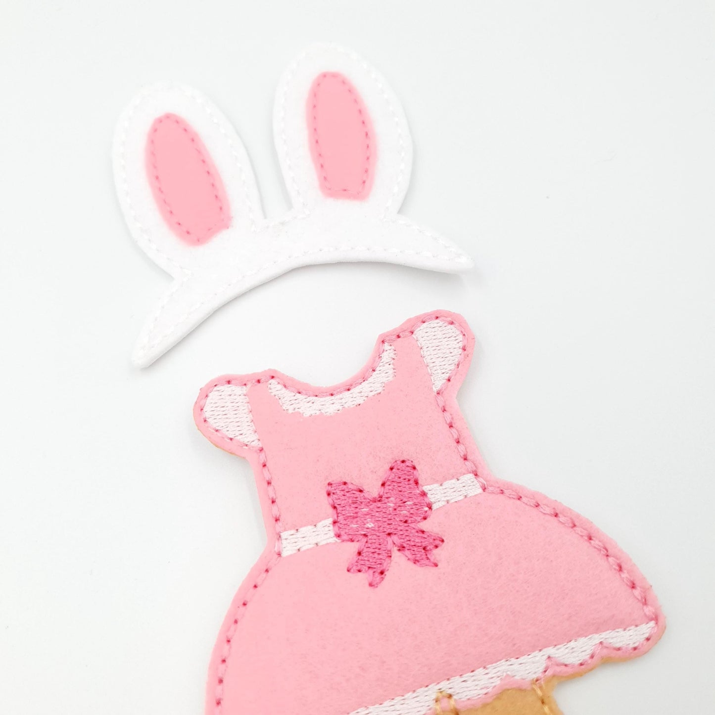 ITH Bunny Doll Outfit Embroidery Design Easter Dress & Ears 5x7 Hoop Pattern File