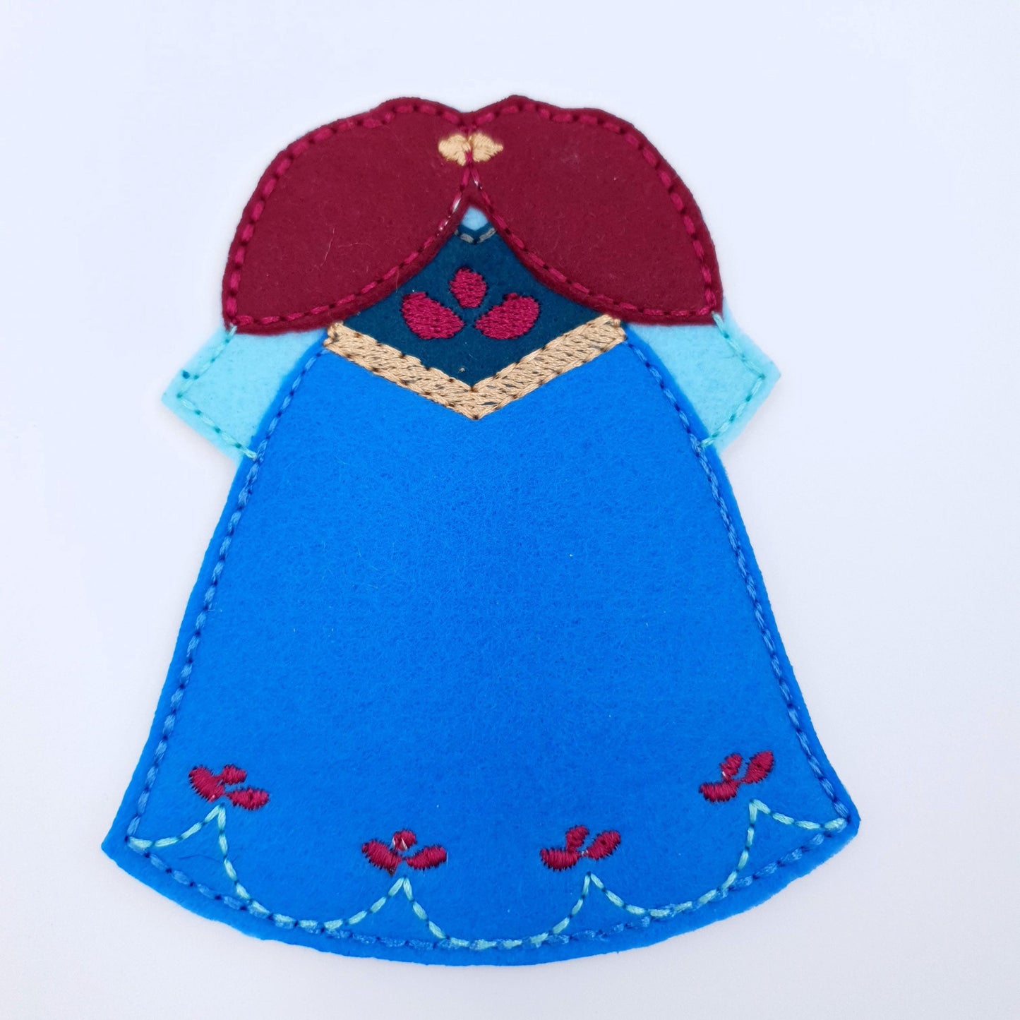 ITH Princess Doll Dress Embroidery Design Scandinavian Coronation Gown 5x7 Hoop Digital Download
