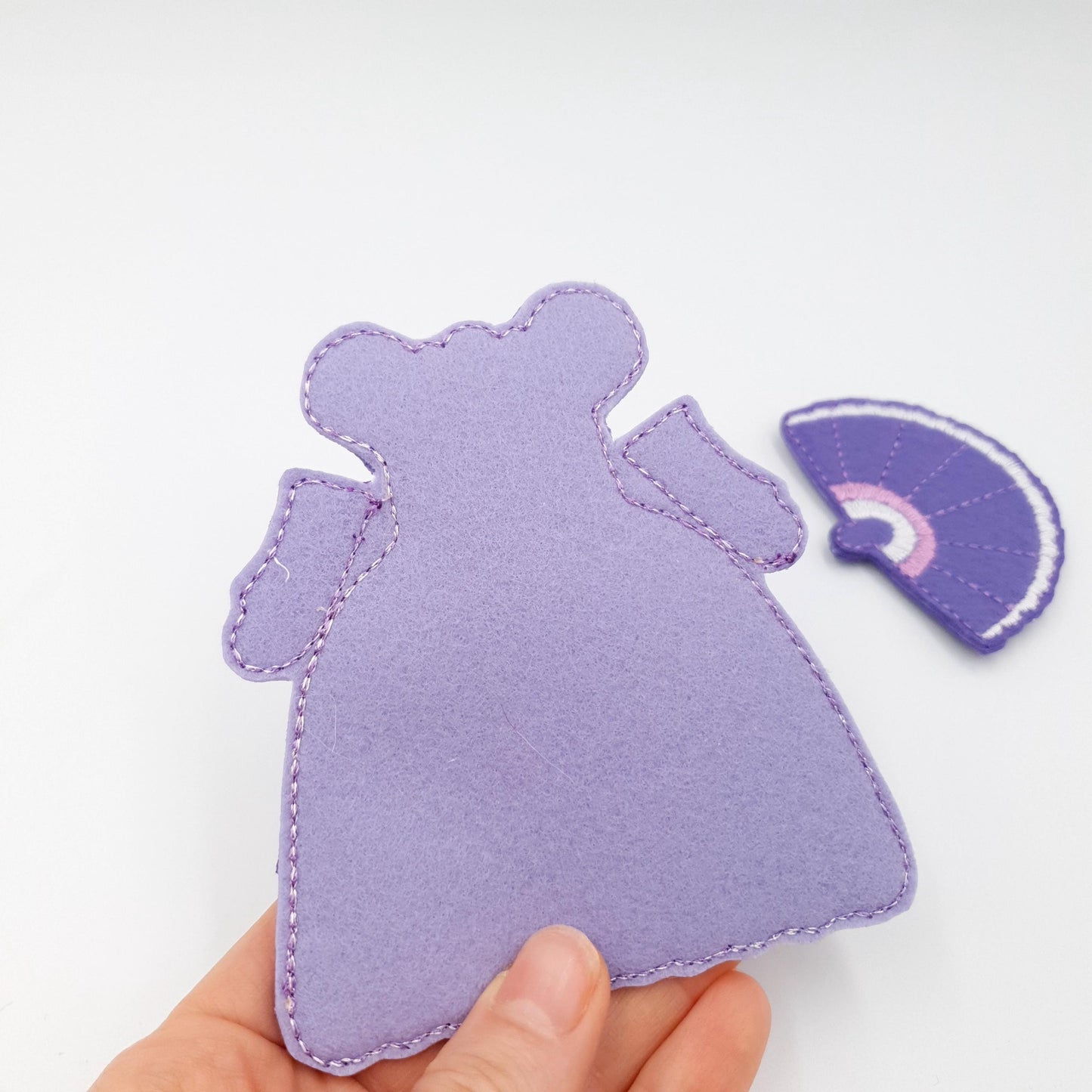 Princess Dress and Fan In The Hoop Machine Embroidery Design